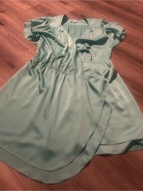 ANTONIO MELANI Mint Green Satin dress